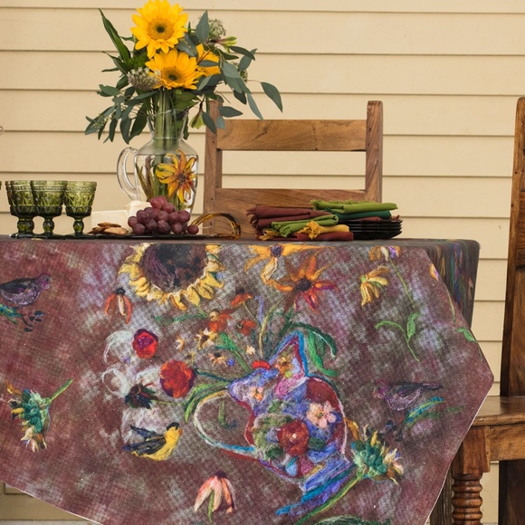 April Cornell Other - April Cornell Tablecloth Autumn Visitors 54x54 NWT